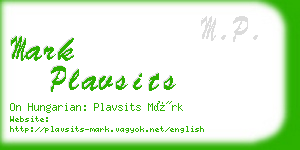 mark plavsits business card